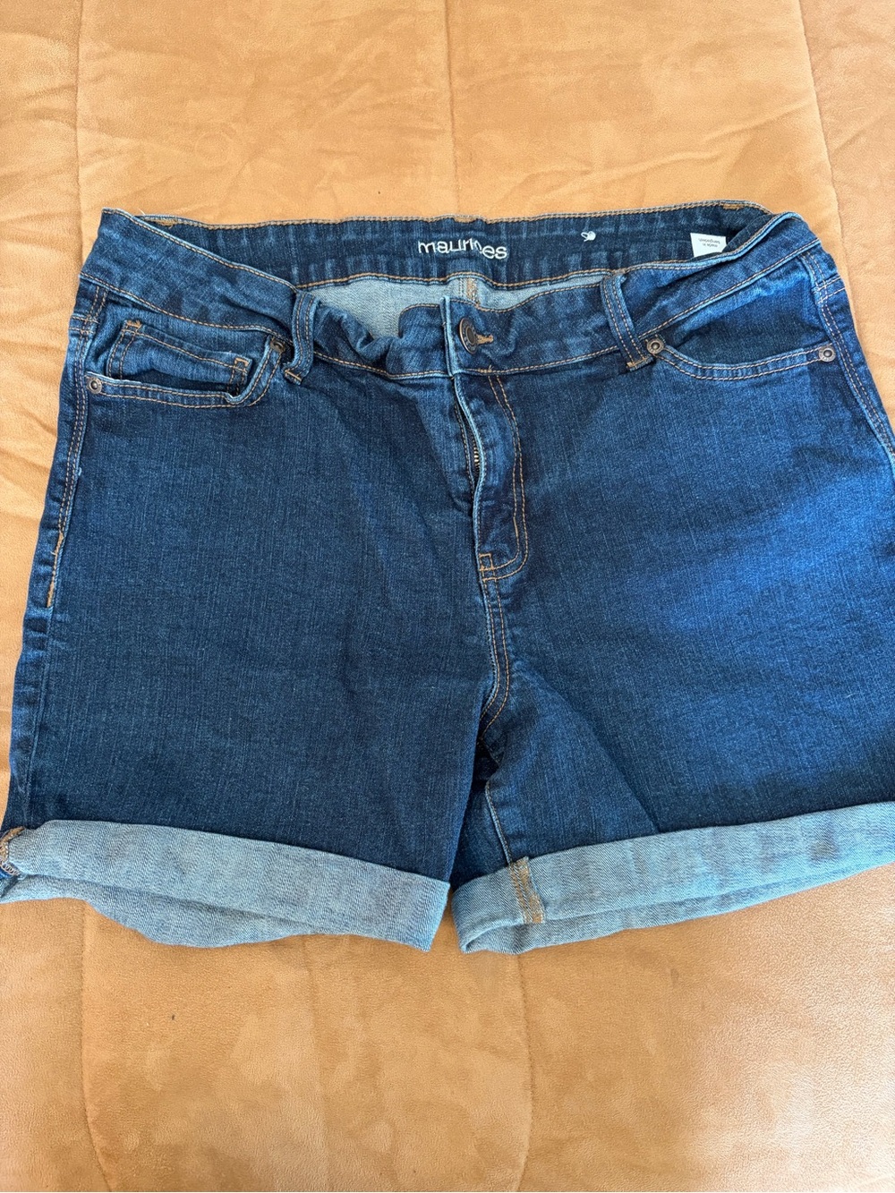 Maurices Dark Blue Denim Jean Shorts